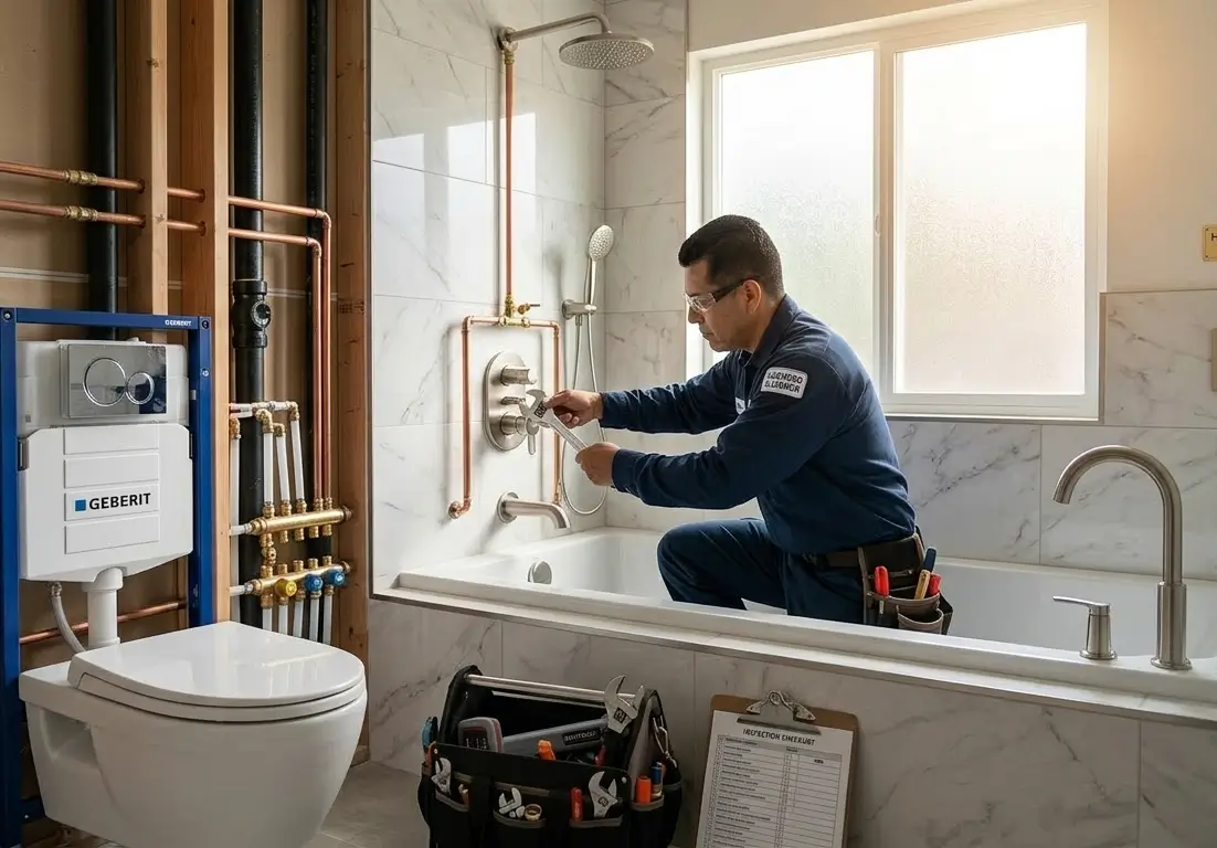 Bathroom Plumbing Remodel in Tarzana
