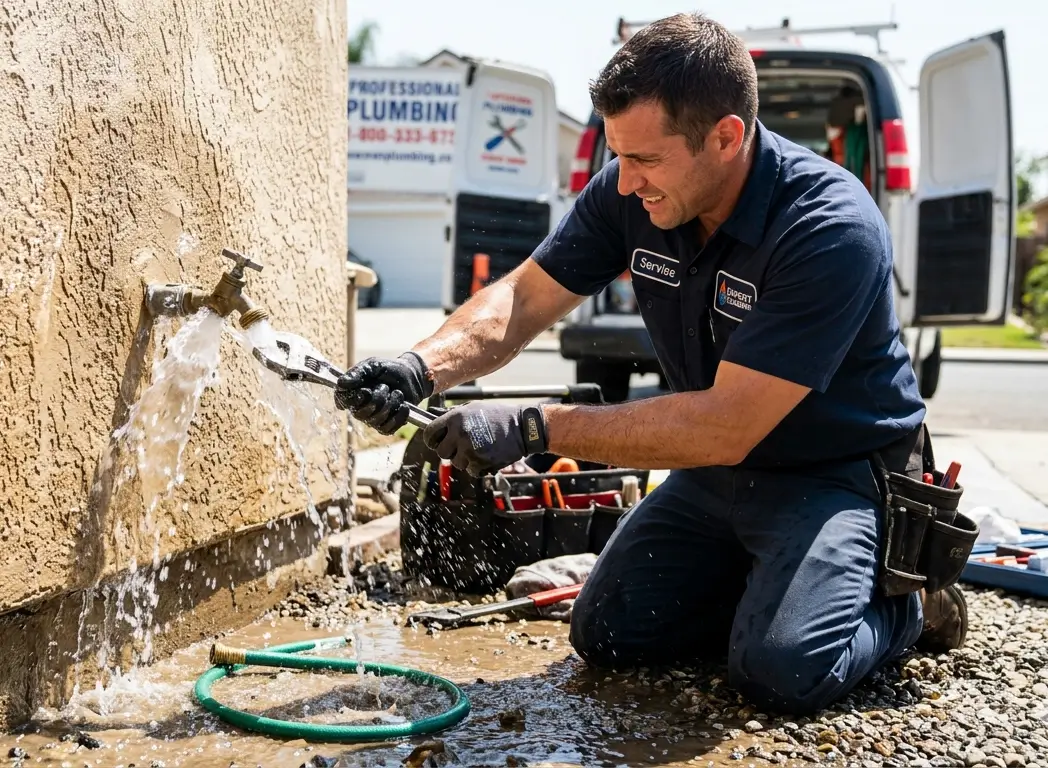 Home 48 Burst Hose Bib Repair in Valley Summers