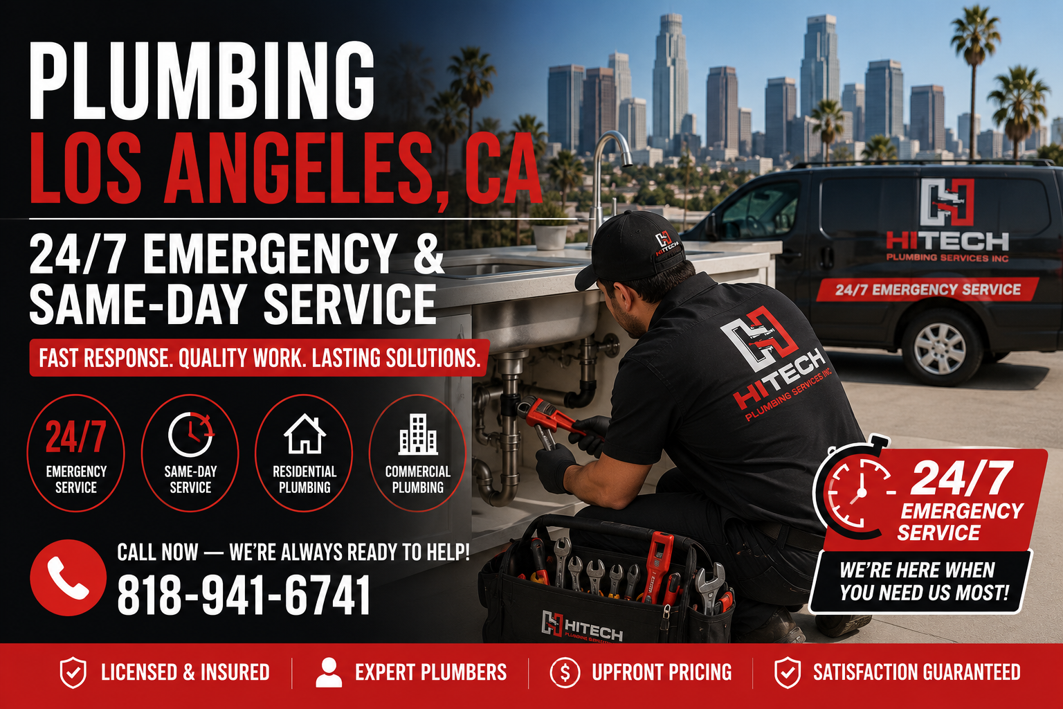 Plumbing Los Angeles, CA — 247 Emergency & Same-Day Service