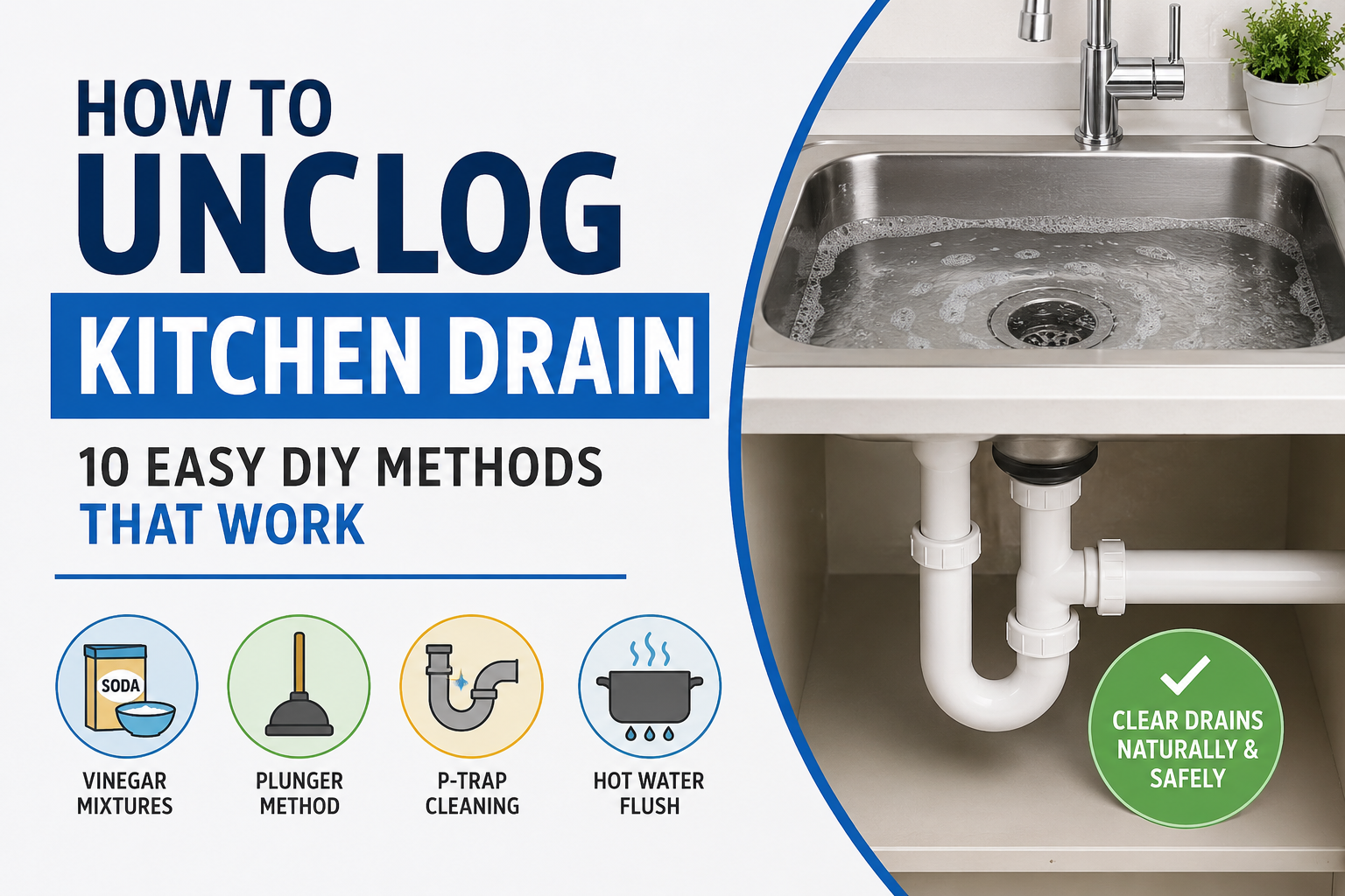 Home 18 How to Unclog Kitchen Drain 10 Easy DIY Methods That Work